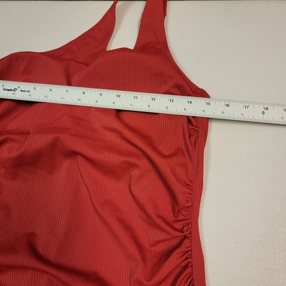 Shade And Shore Off The Shoulder Asymmetrical Red One Piece Size 18 - Picture 5 of 7